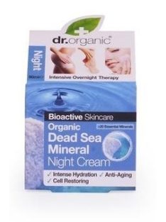   Dr. Organic Bio Holt-tengeri só, Éjszakai krém természetes Holt-tengeri ásványokkal 50 ml
