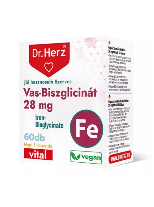 Dr. Herz vas-biszglicinát 28mg kapszula 60 db