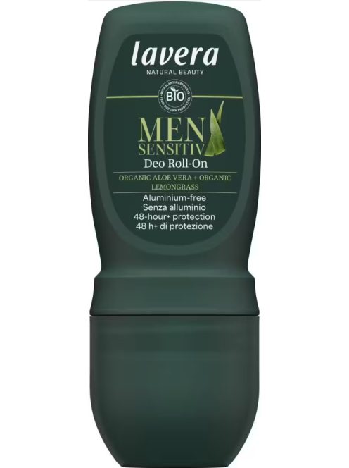 lavera Men Sensitive golyós dezodor, vegán, 2025-ös formula 50 ml