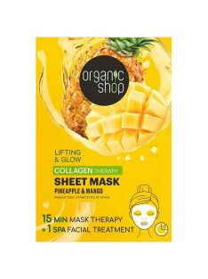   Organic Shop Lifting & Glow Kollagénes fátyolmaszk ananásszal és mangóval 25g