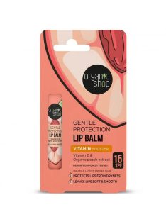   Organic Shop Vitamin Booster ajakbalzsam E-vitaminnal és Bio barackkivonattal SPF15 10ml