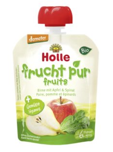   Holle Bio Power Parrot - Tasak körte almával és spenóttal 90 g 